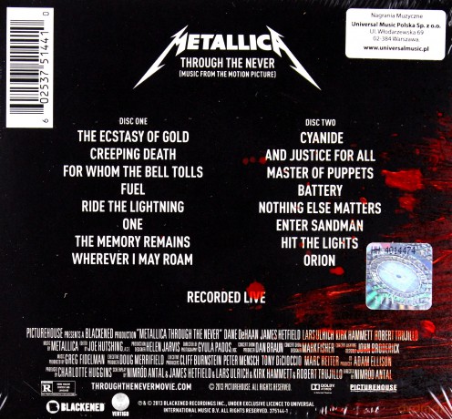 Metallica: Through The Never (digipack) [2CD]