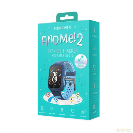 Forever Smartwatch GPS Kids Find Me 2 KW-210 niebieski