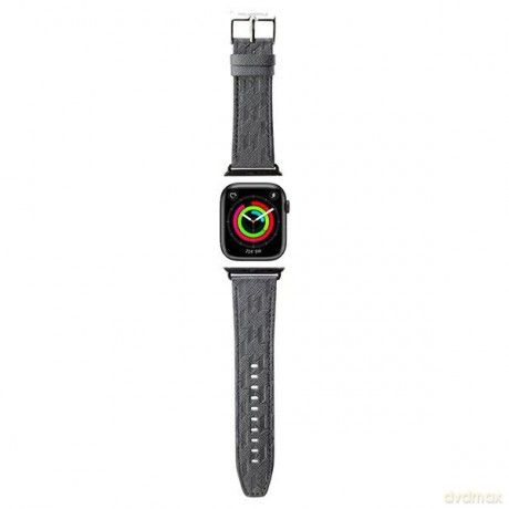 Karl Lagerfeld pasek do Apple Watch 38/40/41 mm KLAWMSAKLHPG STRAP SAFFIANO MONO srebrny