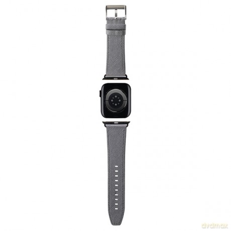 Karl Lagerfeld pasek do Apple Watch 38/40/41 mm KLAWMSAKLHPG STRAP SAFFIANO MONO srebrny