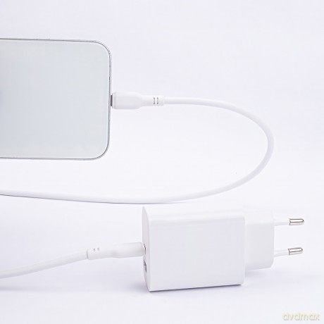 Maxlife kabel MFi MXUC-10 USB-C - Lightning 1,0 m 27W biały