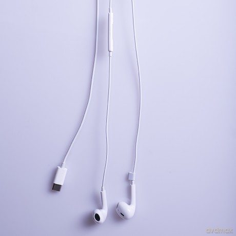 Maxlife słuchawki przewodowe MXEP-04 douszne USB-C białe
