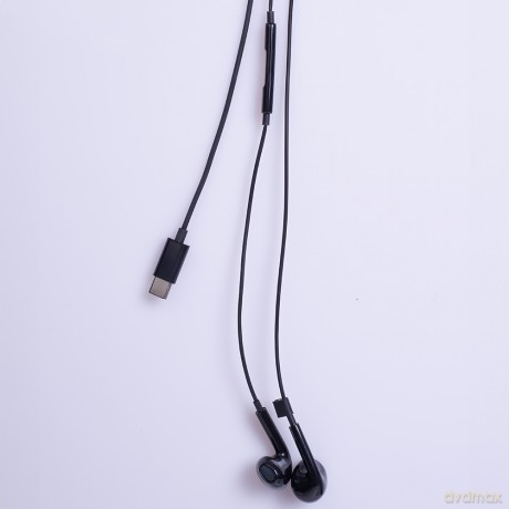 Maxlife słuchawki przewodowe MXEP-04 douszne USB-C czarne