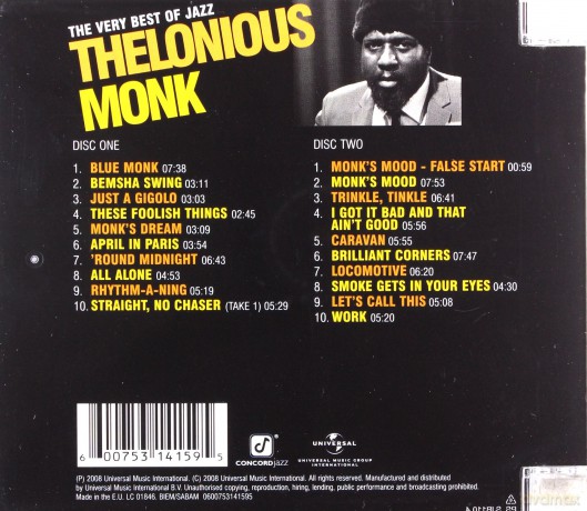 Thelonious Monk: Best Of Jazz (Polska Cena) [2CD]