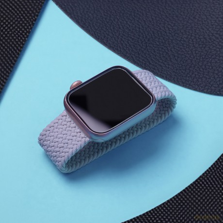 Pasek elastyczny L do Apple Watch 42/44/45 mm dł. 165 mm jasno szary