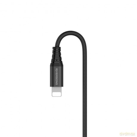 Riversong kabel Alpha S USB - Lightning 1,0m 2,4A czarny CL32