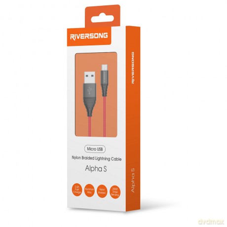 Riversong kabel Alpha S USB - microUSB 1,0m 2,4A czarny CM32
