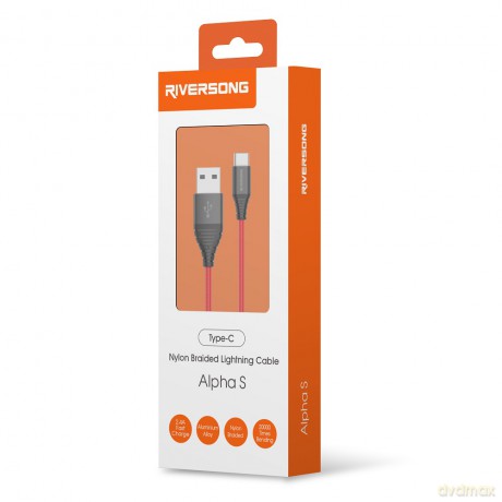 Riversong kabel Alpha S USB - USB-C 1,0m 2,4A czarny CT32