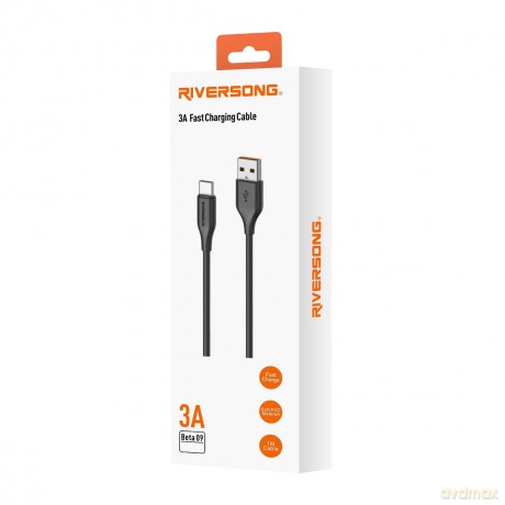 Riversong kabel Beta 09 USB - Lightning 1,0m 3A czarny CL85