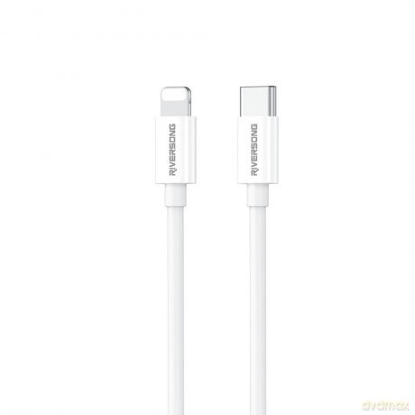 Riversong kabel Lotus 08 USB-C - Lightning 1,0m 3A jasny szary CL76