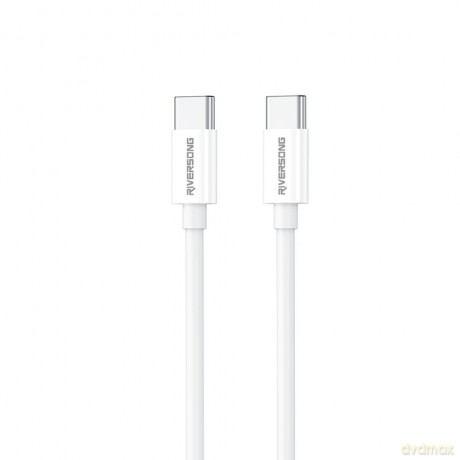 Riversong kabel Lotus 08 USB-C - USB-C 1,0m 3A jasny szary CT76