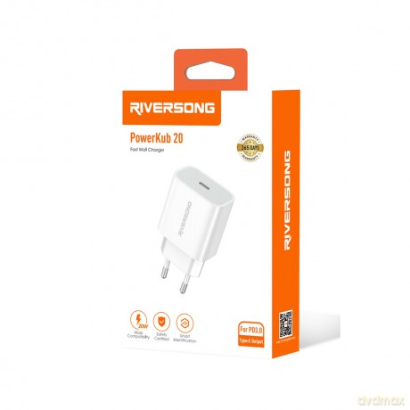 Riversong ładowarka sieciowa PowerKub 20 1x USB-C 20W biała AD75