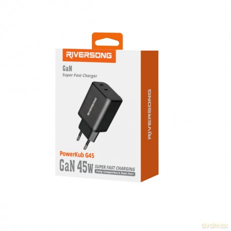 Riversong ładowarka sieciowa PowerKub G45 2x USB-C 45W czarna AD95