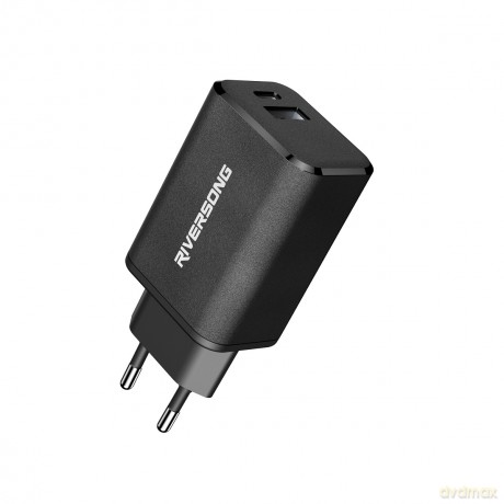 Riversong ładowarka sieciowa PowerKub G65 65W 1x USB 1x USB-C czarna AD96-EU