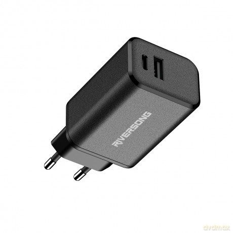 Riversong ładowarka sieciowa PowerKub G65 65W 1x USB 1x USB-C czarna AD96-EU