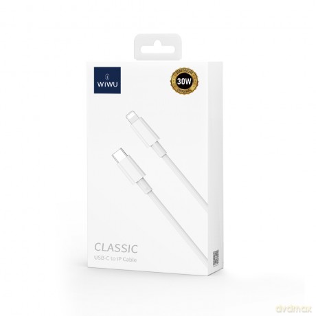 WIWU kabel C008 USB-C - Lightning 1,2 m 30W biały