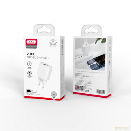 XO ładowarka sieciowa CE02C 2x USB 2,1A biała