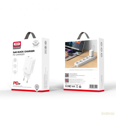 XO ładowarka sieciowa CE10 PD 65W 1x USB-C biała