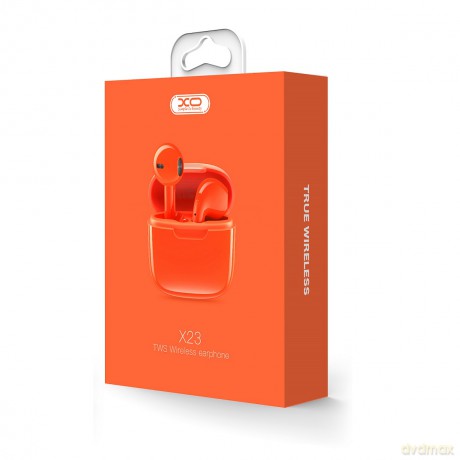 XO słuchawki Bluetooth X23 TWS pomarańczowe