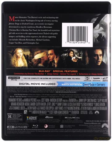 Sleepy Hollow (Jeździec bez głowy) [Blu-Ray 4K]+[Blu-Ray]