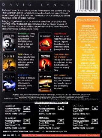 David Lynch Collection: Eraserhead / Dune / Blue Velvet / Wild At Heart / Twin Peaks: Fire Walk With Me / Lost Highway [BOX] [7DVD]