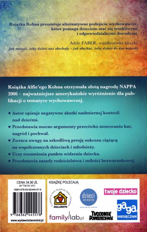 Wychowanie bez nagród i kar. Rodzicielstwo bezwarunkowe - Alfie Kohn [KSIĄŻKA]