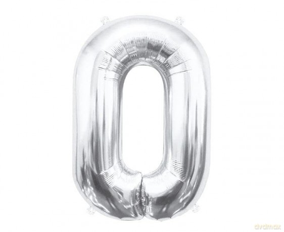 Balon foliowy B&C Cyfra 0 srebrna 85cm BC-HSR0