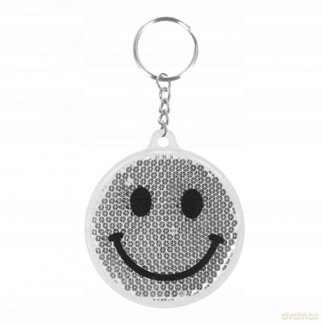 Brelok odblaskowy emotka 7cm mix kolorów 517217 12 sztuk