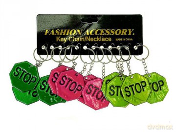 Brelok zawieszka odblaskowa znak STOP 575318 mix