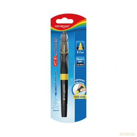 Długopis żelowy KEYROAD SMOOZZY Writer, 0,7mm, mix kolorów blister