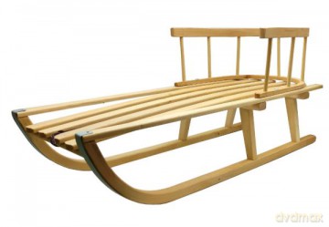 Sanki drewniane z oparciem Kora