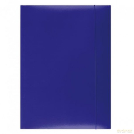 Teczka z gumką OFFICE PRODUCTS, karton/lakier, A4, 350gsm, 3-skrz., niebieska