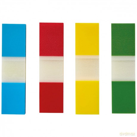 Zakładki indeksujące Q-CONNECT, PP, 12x45mm, 100 kart., zawieszka, mix kolorów KF14966