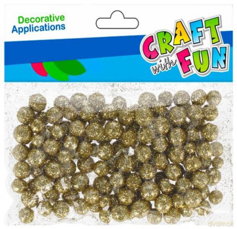 Kulki styropianowe dekoracyjne złote 4,5g 8mm Craft with Fun 521632