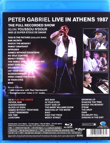 Peter Gabriel: Live In Athens 1987 [Blu-Ray]+[DVD]