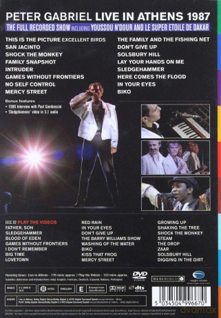 Peter Gabriel: Live In Athens 1987 [2DVD]