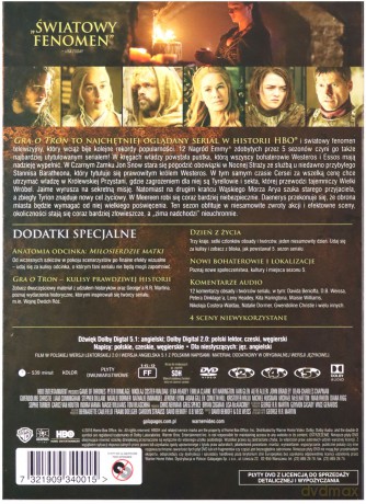 Gra o tron sezon 5 [5DVD]