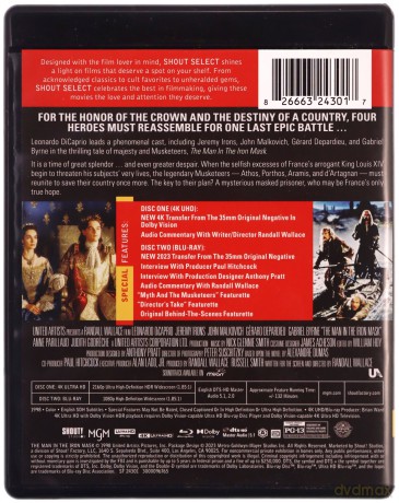 The Man in the Iron Mask (Człowiek w żelaznej masce) [Blu-Ray 4K]+[Blu-Ray]
