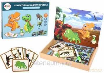 Puzzle magnetyczne z motywem dinozaurów