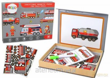 Puzzle magnetyczne z motywem wozów strażackich [PUZZLE]