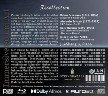 Robert Schumann (1810-1856): Jui-Sheng Li - Recollection [Blu-Ray]