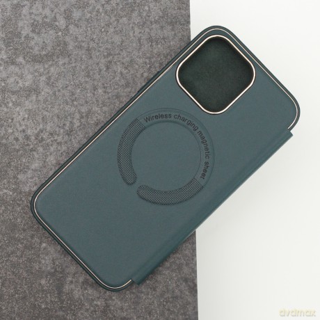 Etui Smart Gold Frame Mag do iPhone 11 ciemnozielony