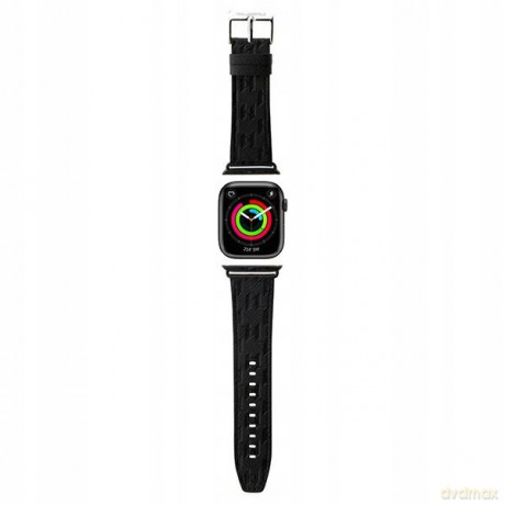Karl Lagerfeld pasek do Apple Watch 38/40/41 mm KLAWMSAKLHPK STRAP SAFFIANO MONO czarny