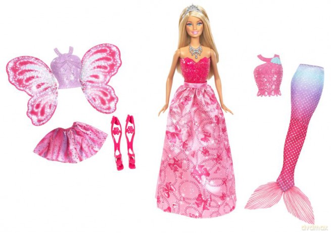 BARBIE Lalka Księżniczka i bajkowe stroje X9457 [ZABAWKA]