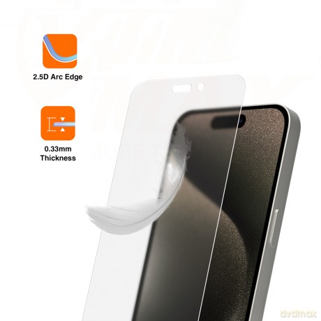 Vmax szkło hartowane 0.33mm clear glass do iPhone 15 6,1 matowe