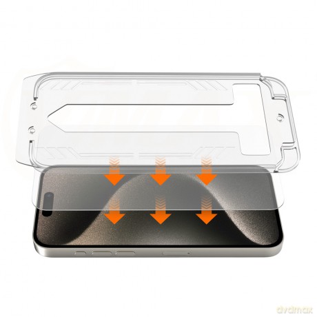 Vmax szkło hartowane easy install 2,5D Normal Glass do iPhone 15 Pro Max 6,7