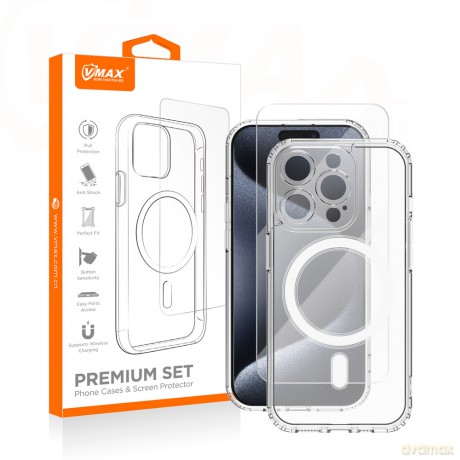 Vmax zestaw nakładka Mag + szkło 2,5D premium do iPhone 12 Pro 6,1