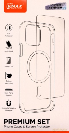 Vmax zestaw nakładka Mag + szkło 2,5D premium do iPhone 14 Pro Max 6,7