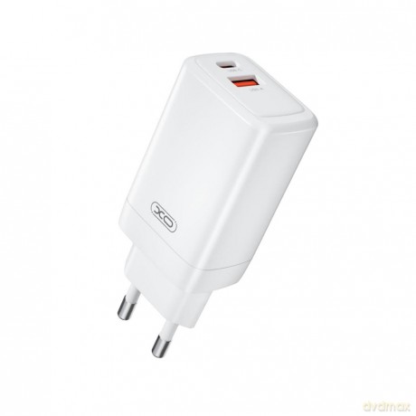 XO ładowarka sieciowa CE17 PD 65W 1x USB-C 1x USB biała
