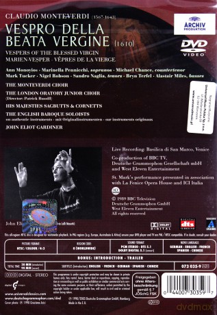 Monteverdi Choir: Monteverdi:Vespro Della Veata Vergine [DVD]